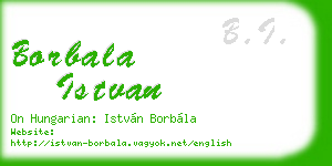 borbala istvan business card