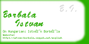 borbala istvan business card